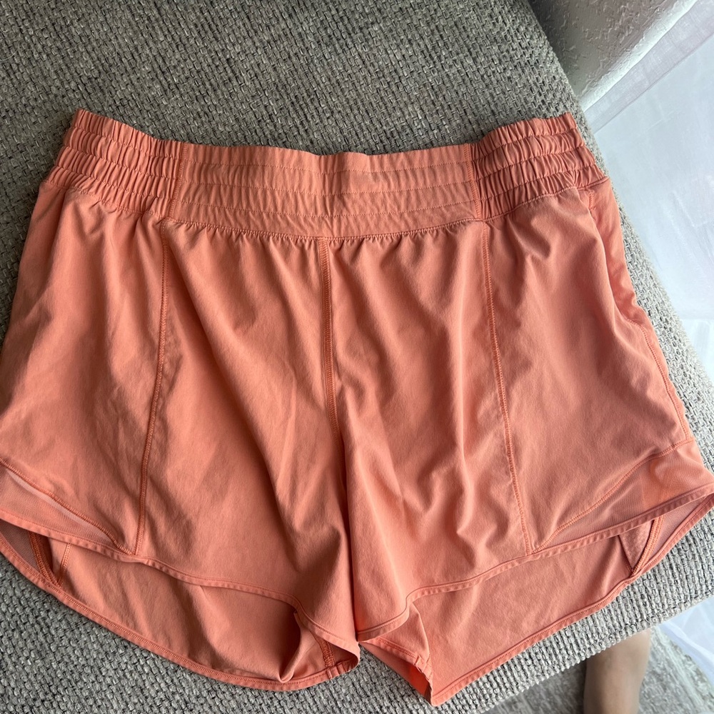 lululemon Coral Kiss Hotty Hot Shorts